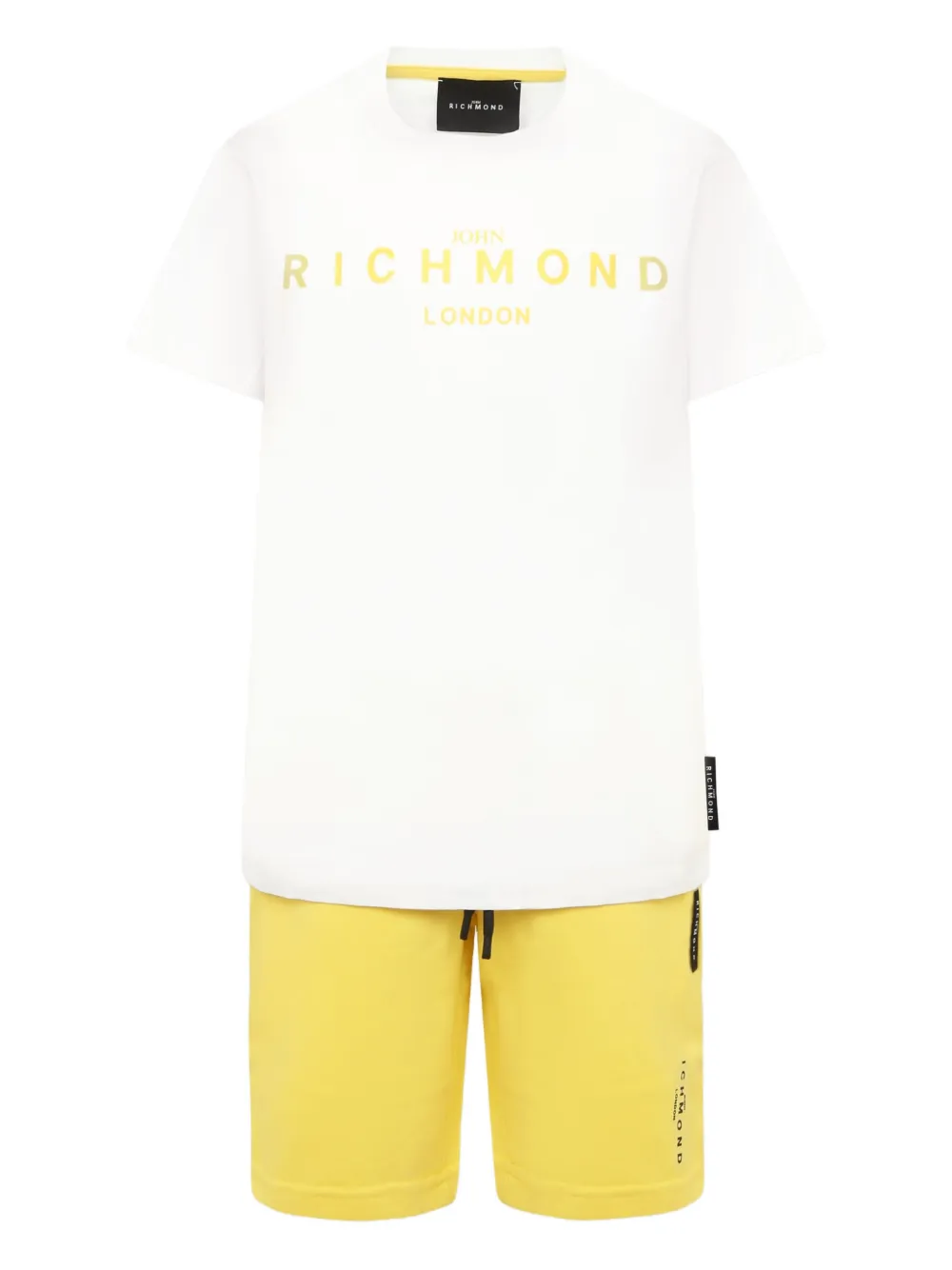 John Richmond Junior logo-printed T-shirt and shorts set Wit