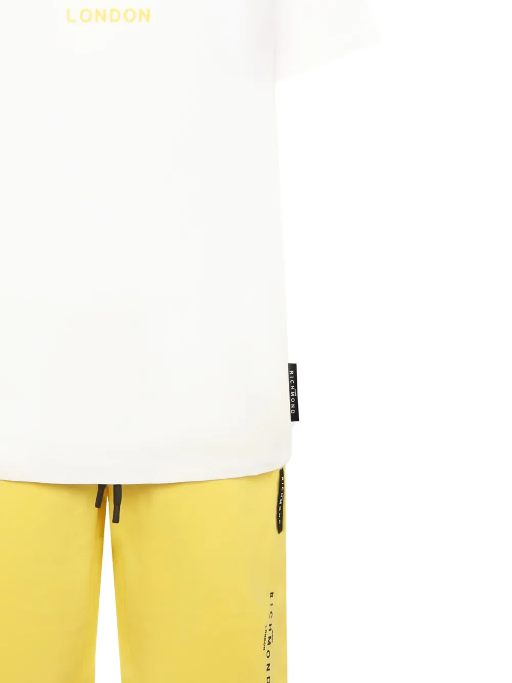John Richmond Junior T-shirt en shorts met logoprint Wit