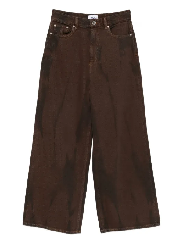 GANNI wide-leg Jeans | Brown | FARFETCH