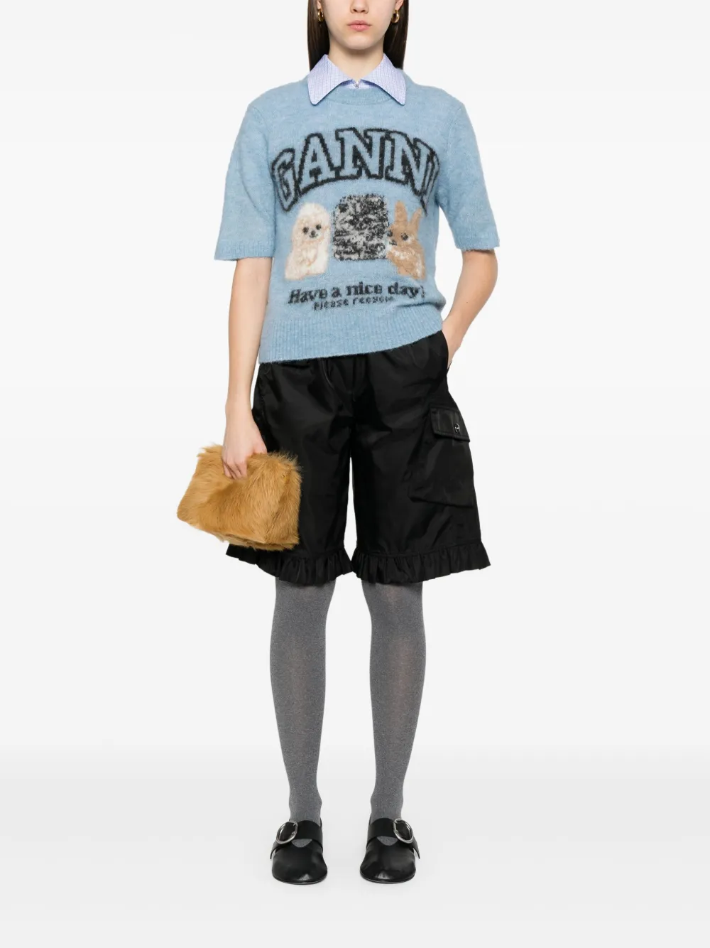 GANNI duchess Bermuda shorts | Knee-Length Shorts | Image 2