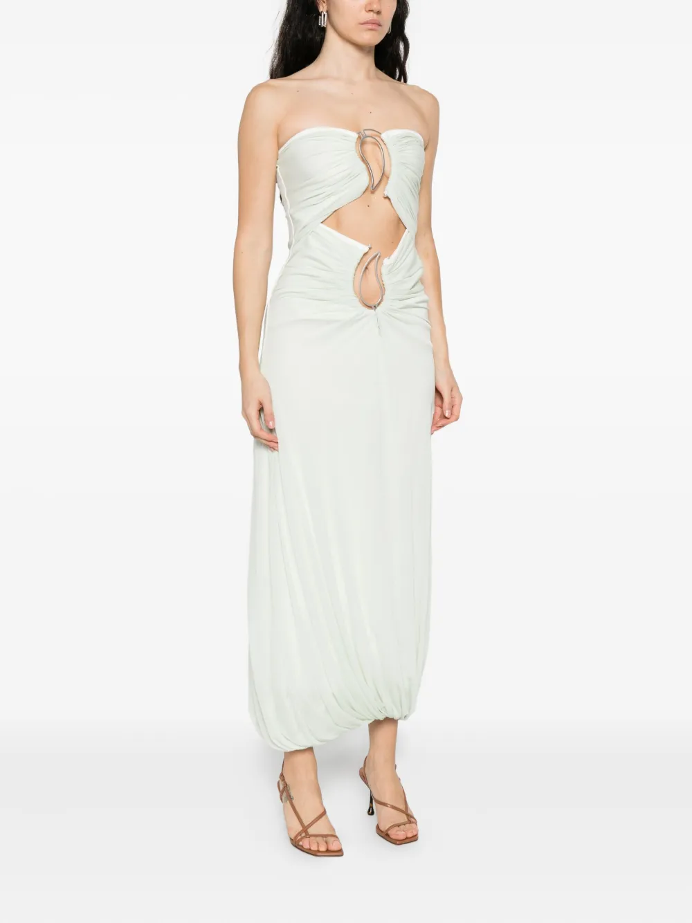 Christopher Esber paisley-ring dress Groen