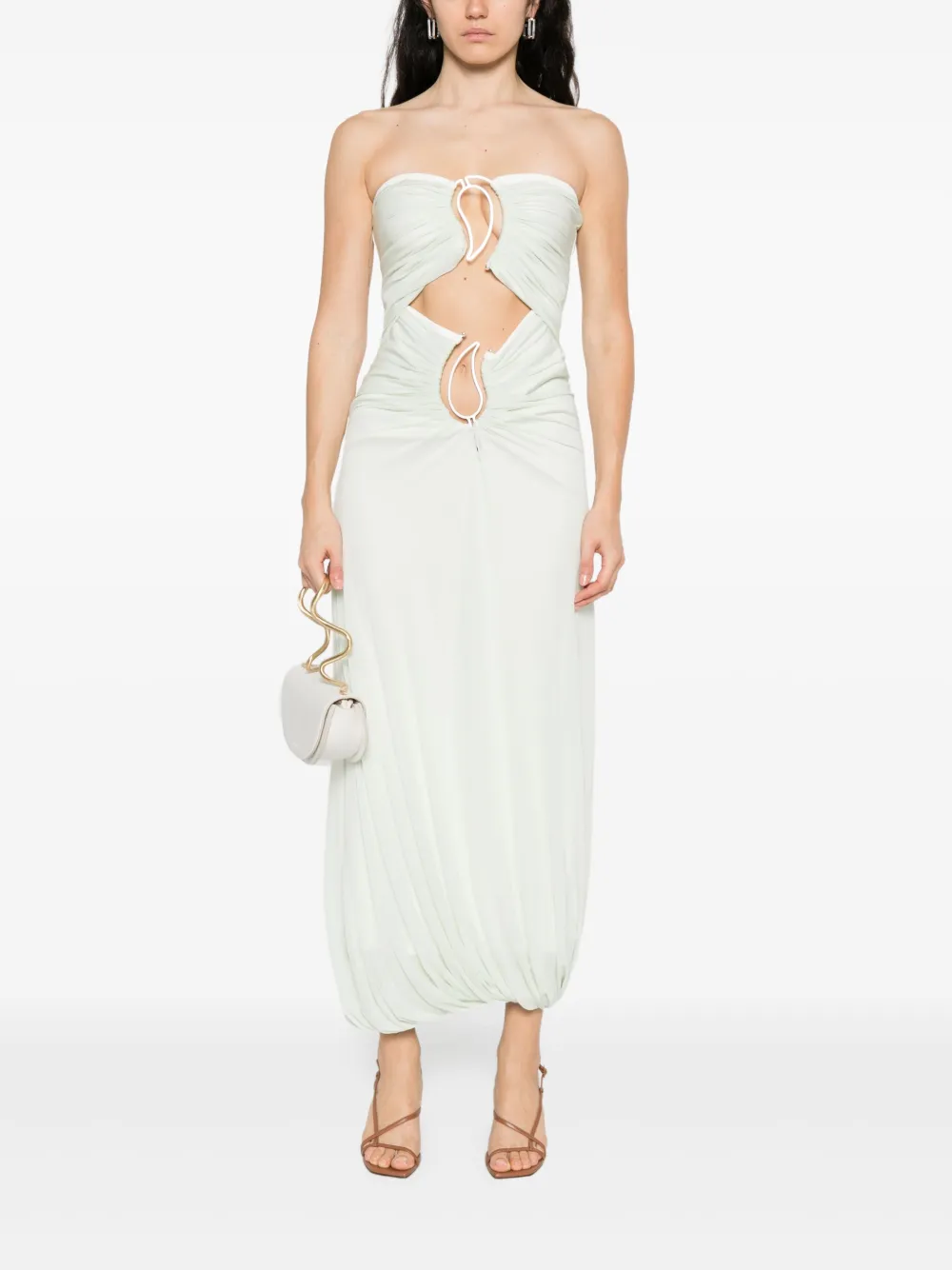 Christopher Esber paisley-ring dress Groen