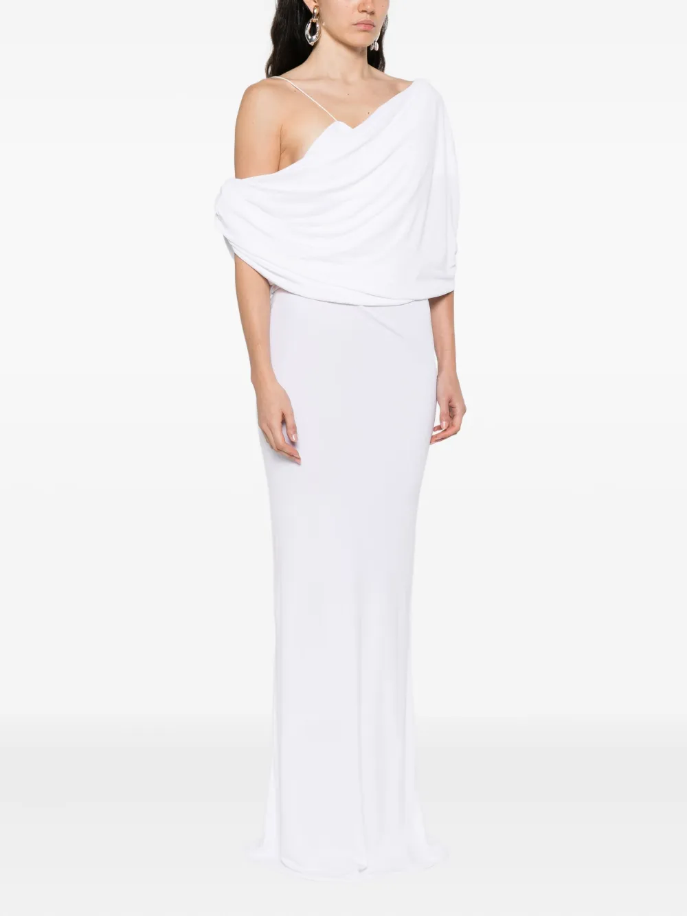 Christopher Esber Aiba draped maxi dress Wit