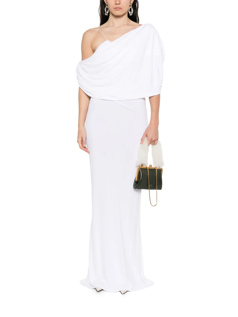 Christopher Esber Aiba draped maxi dress Wit
