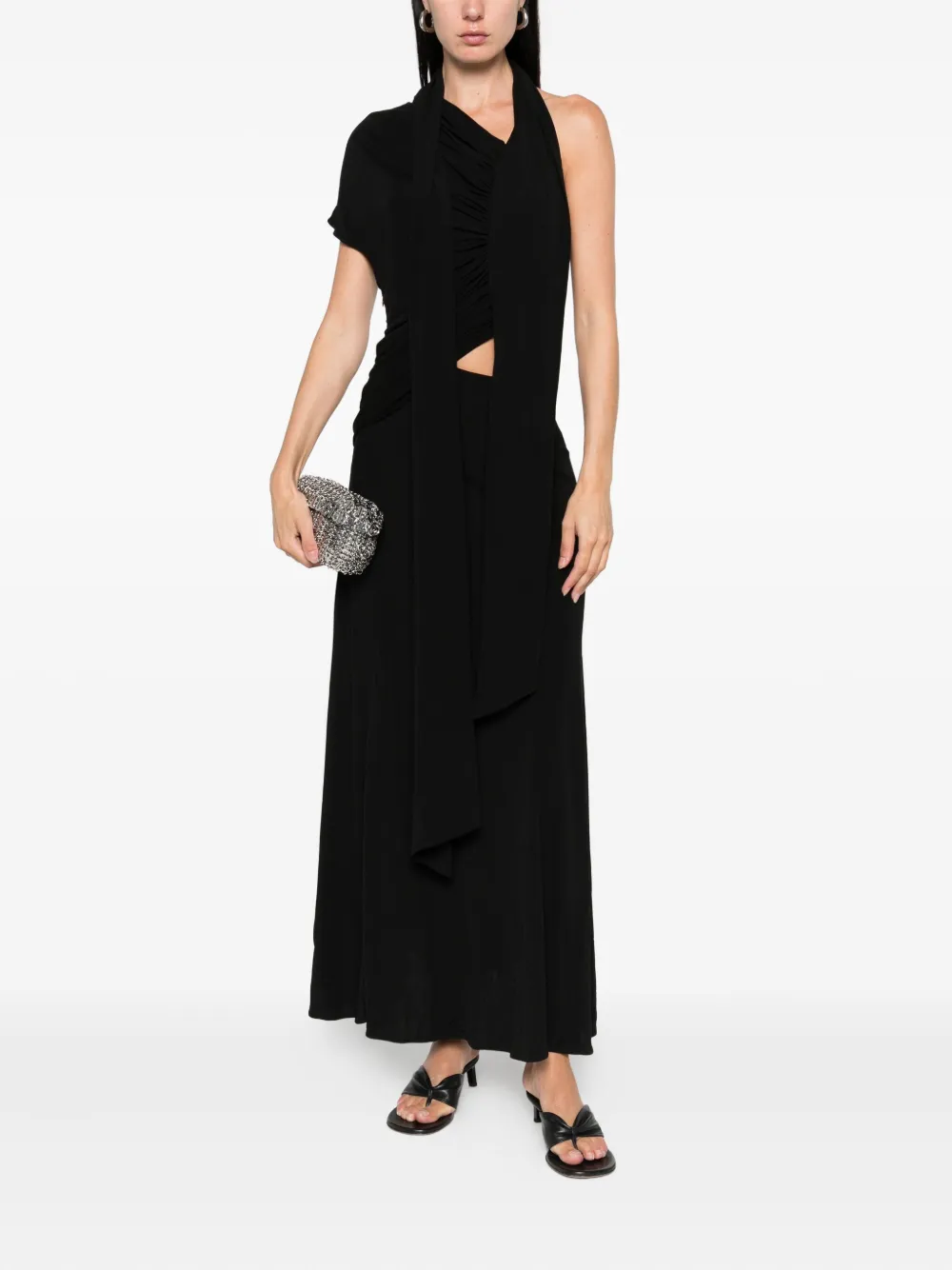 Christopher Esber Vienna jersey dress Zwart