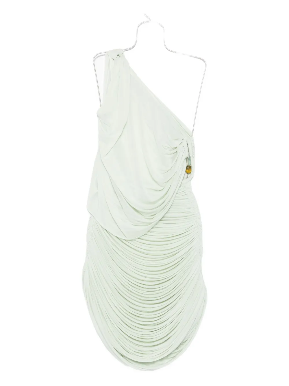 Christopher Esber draped one-shoulder dress - グリーン Christopher Esber draped one-shoulder dress - グリーン