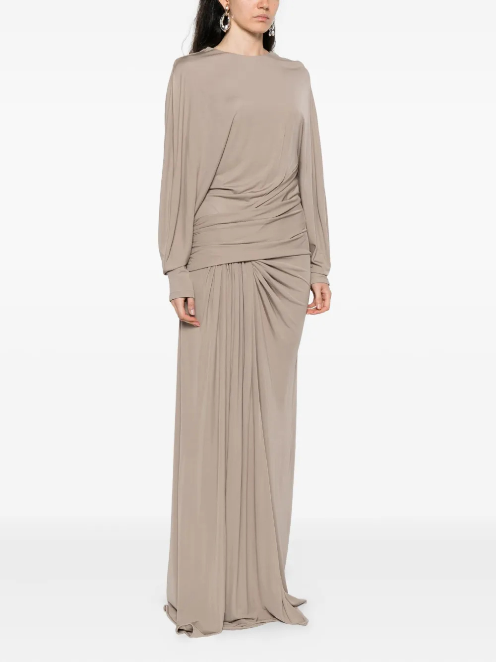 Christopher Esber draped jersey dress Grijs
