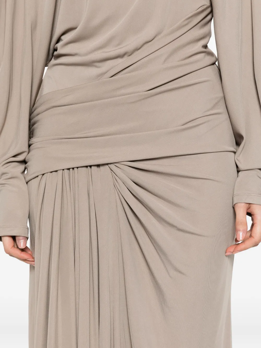 Christopher Esber draped jersey dress Grijs