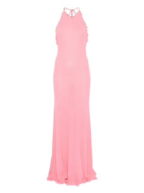 Christopher Esber embellished halterneck dress