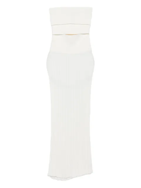 Christopher Esber pleated strapless dress