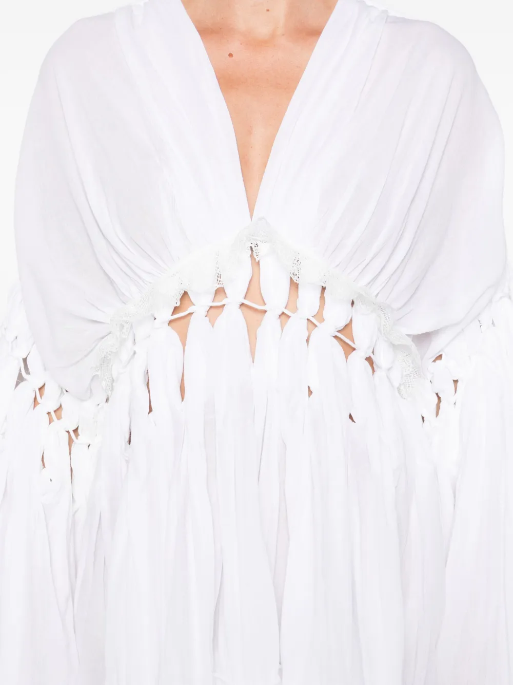 Christopher Esber cotton-blend dress Wit