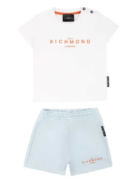 John Richmond Junior logo-printed T-shirt and shorts set