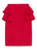 Valentino Garavani virgin wool-silk skirt - Red