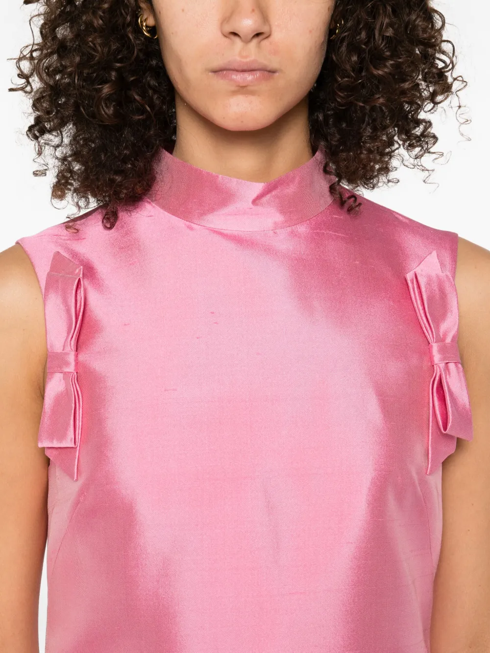 Valentino Garavani bow-detail mini dress Roze