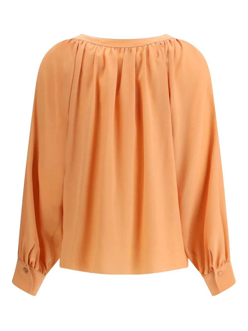 Chloé round-neck buttoned shirt - Oranje