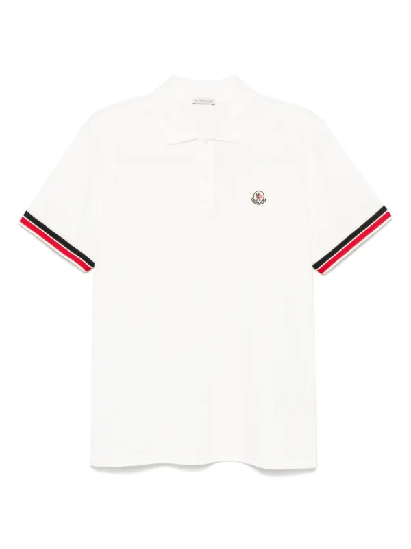 Moncler Polo Con Colletto Classico Bianco FARFETCH IT