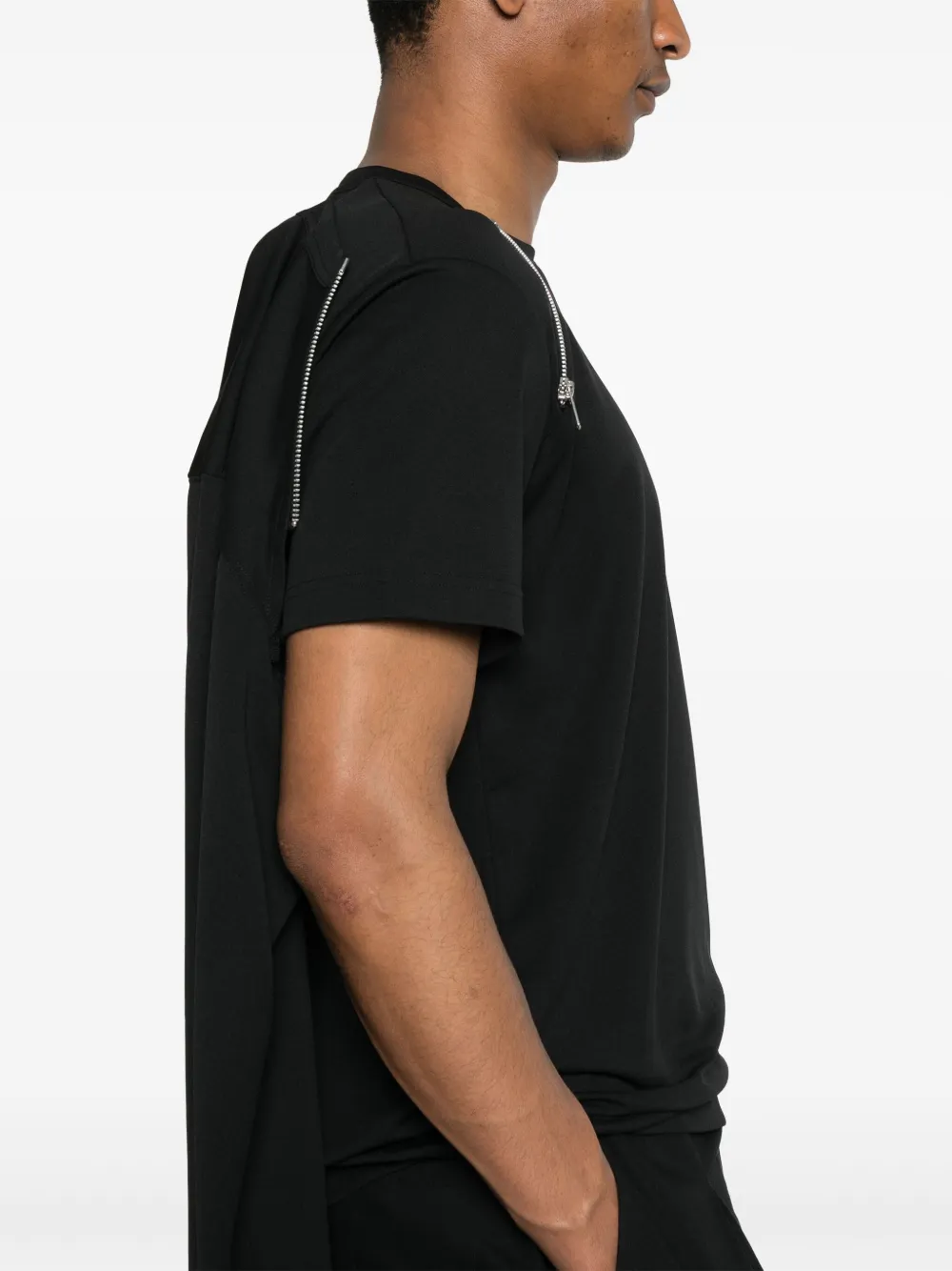 Comme des Garçons Homme Plus T-shirt met afneembare mouwen Zwart