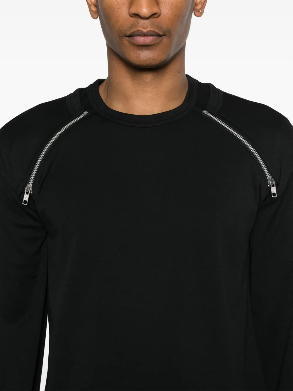 Comme des Garçons Homme Plus T-shirt met afneembare mouwen Zwart