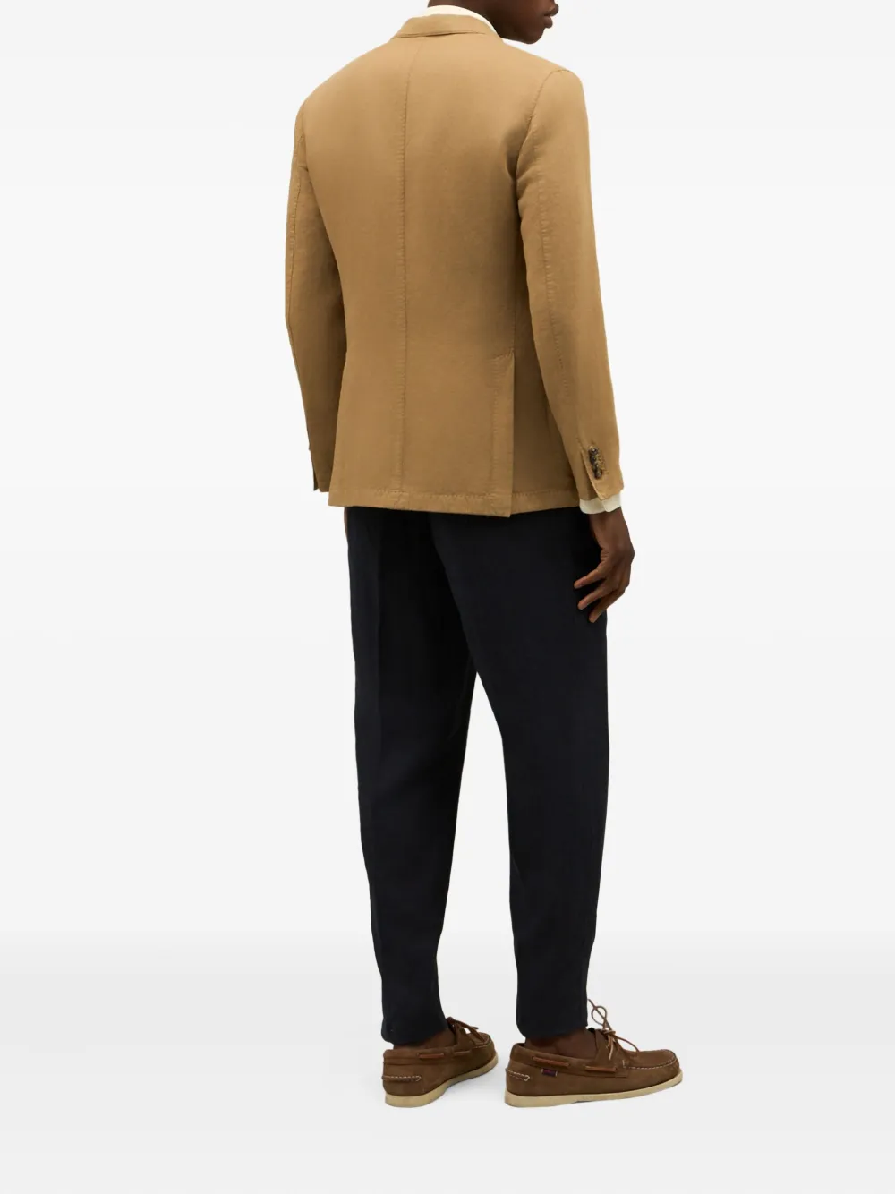 Boglioli Blazer met enkele rij knopen Bruin