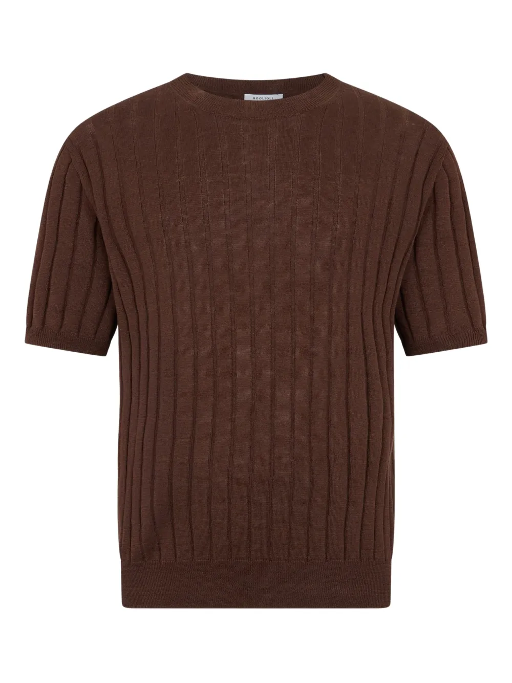 Boglioli リブニット Tシャツ - ブラウン Boglioli リブニット Tシャツ - ブラウン