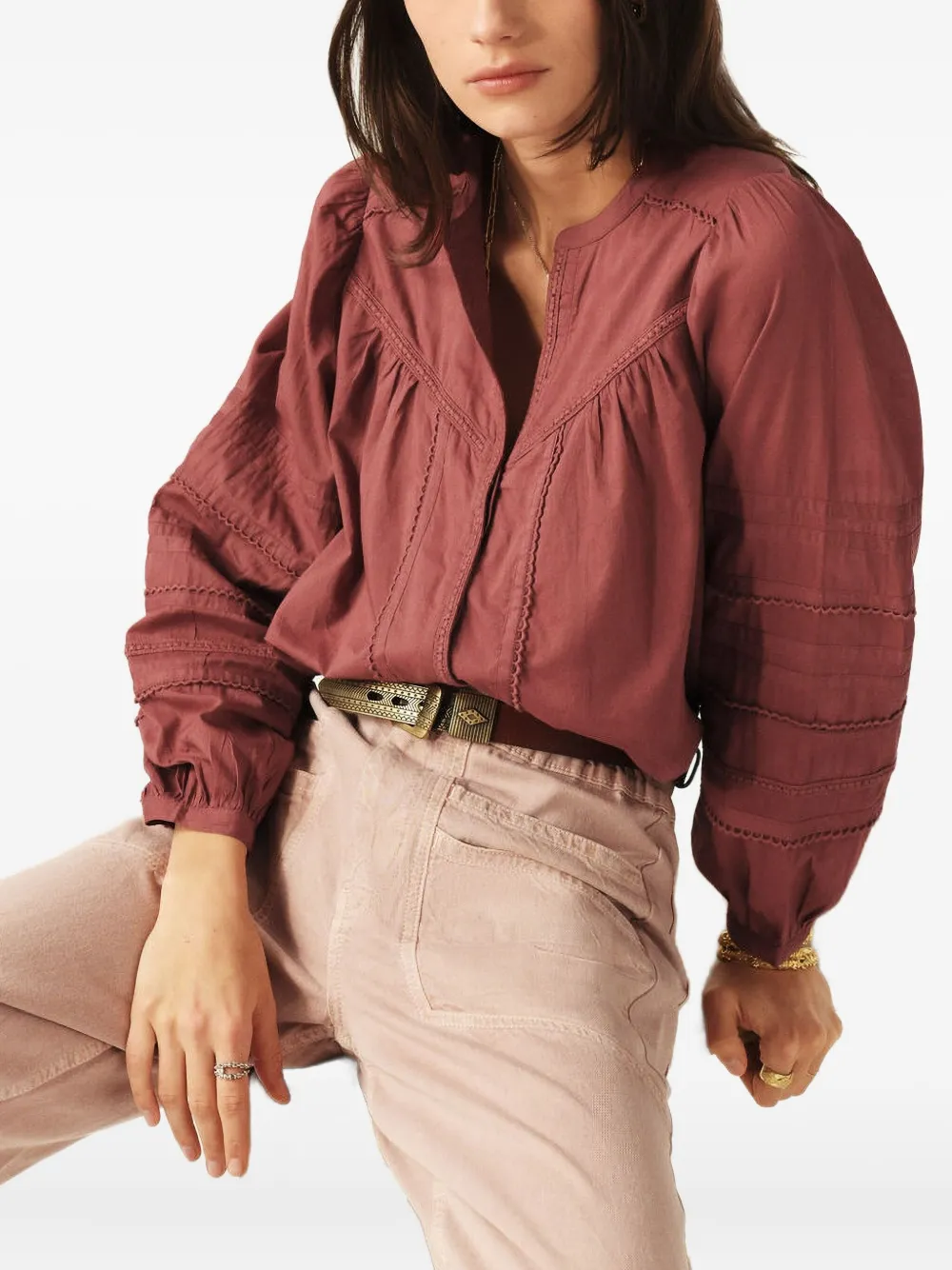 Ba&Sh Katoenen blouse Rood