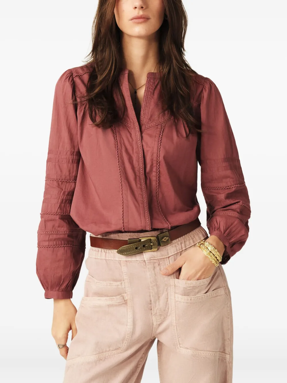 Ba&Sh Katoenen blouse Rood
