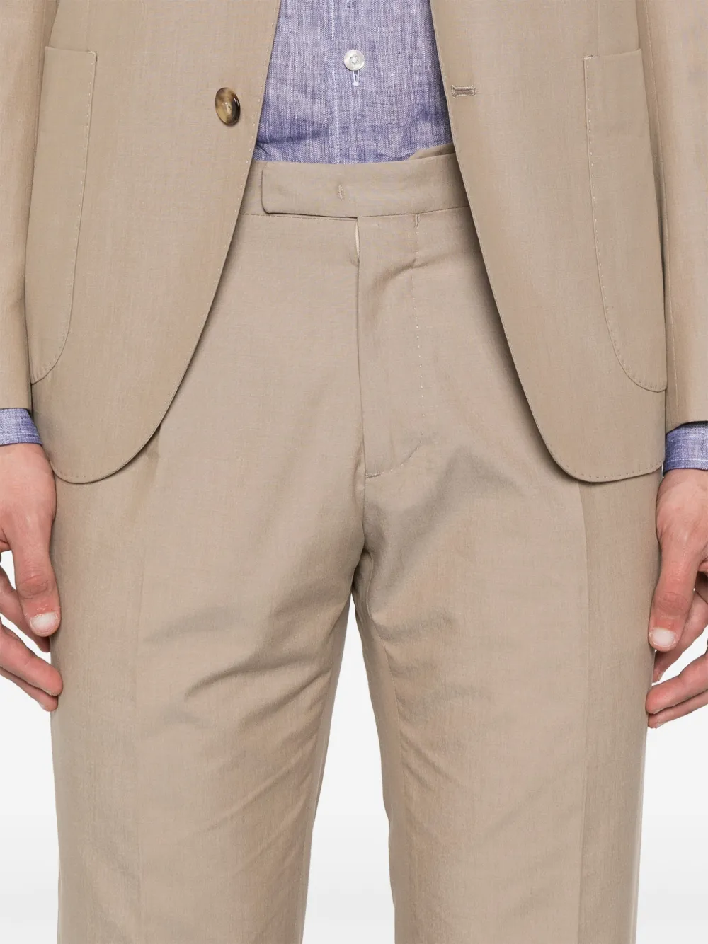 Boglioli Pak met enkele rij knopen Beige