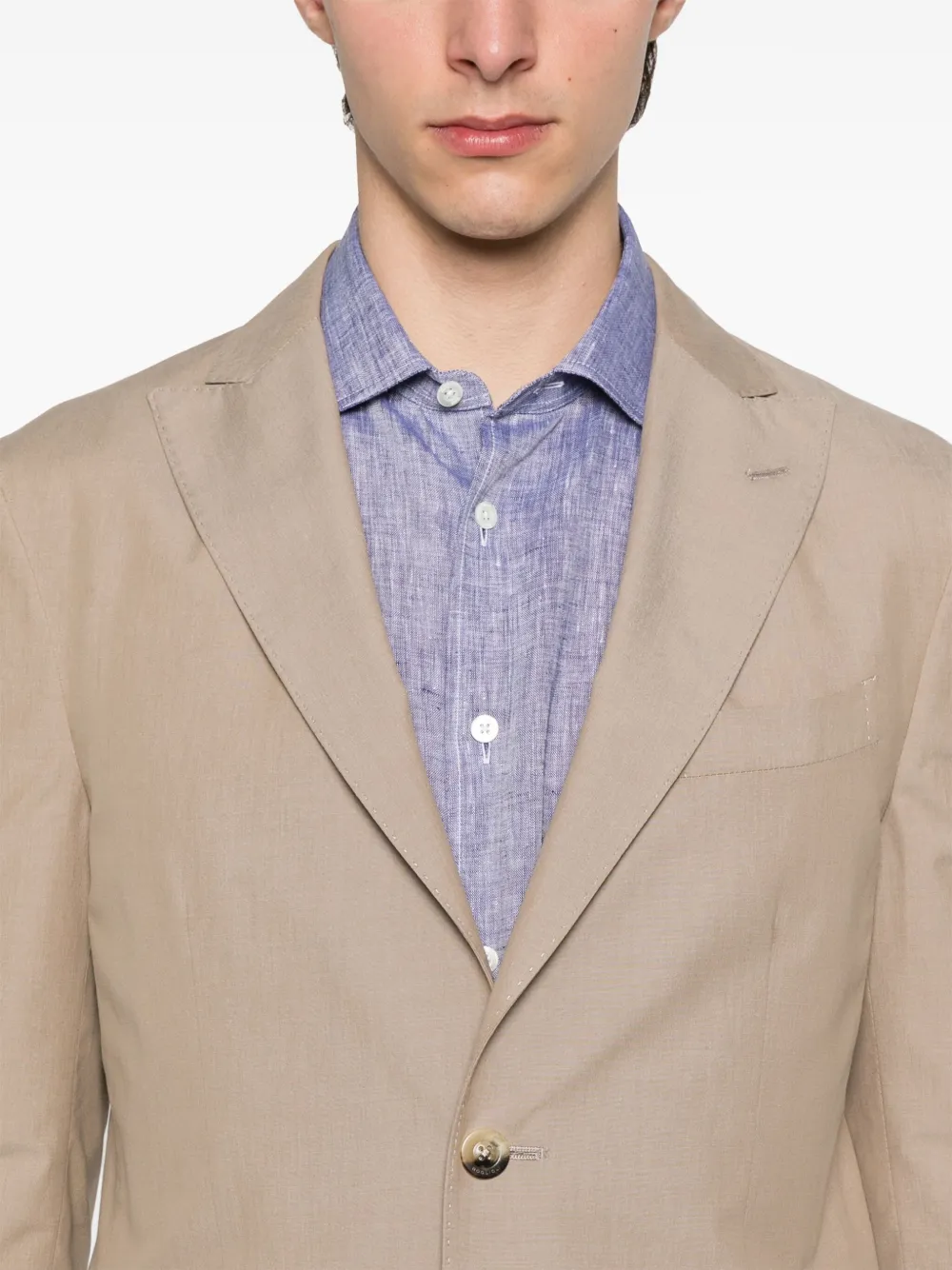 Boglioli Pak met enkele rij knopen Beige