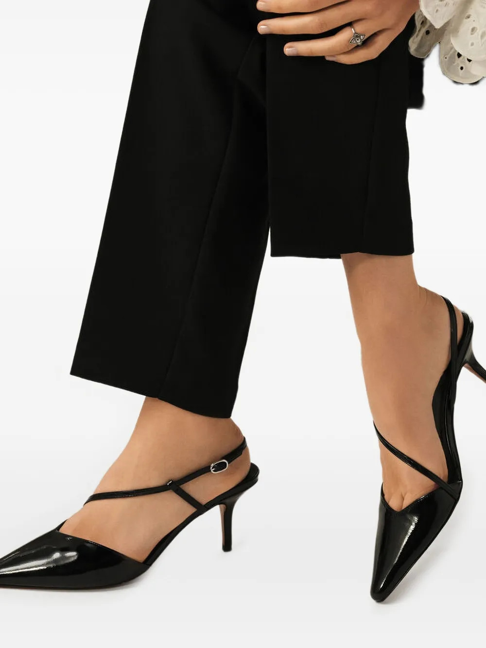 Ba&Sh Colce slingback pumps met puntige neus Zwart