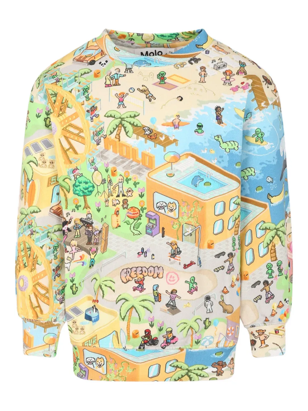 Molo Sweater met grafische print Beige