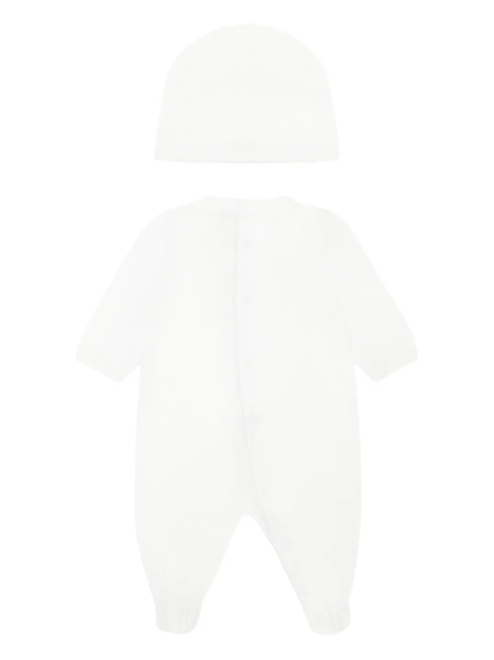 Moschino Kids Romper met grafische print Wit
