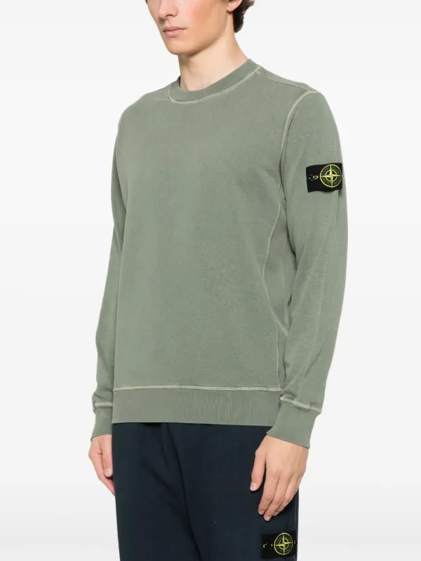Stone Island コンパスバッジ スウェットシャツ | グリーン