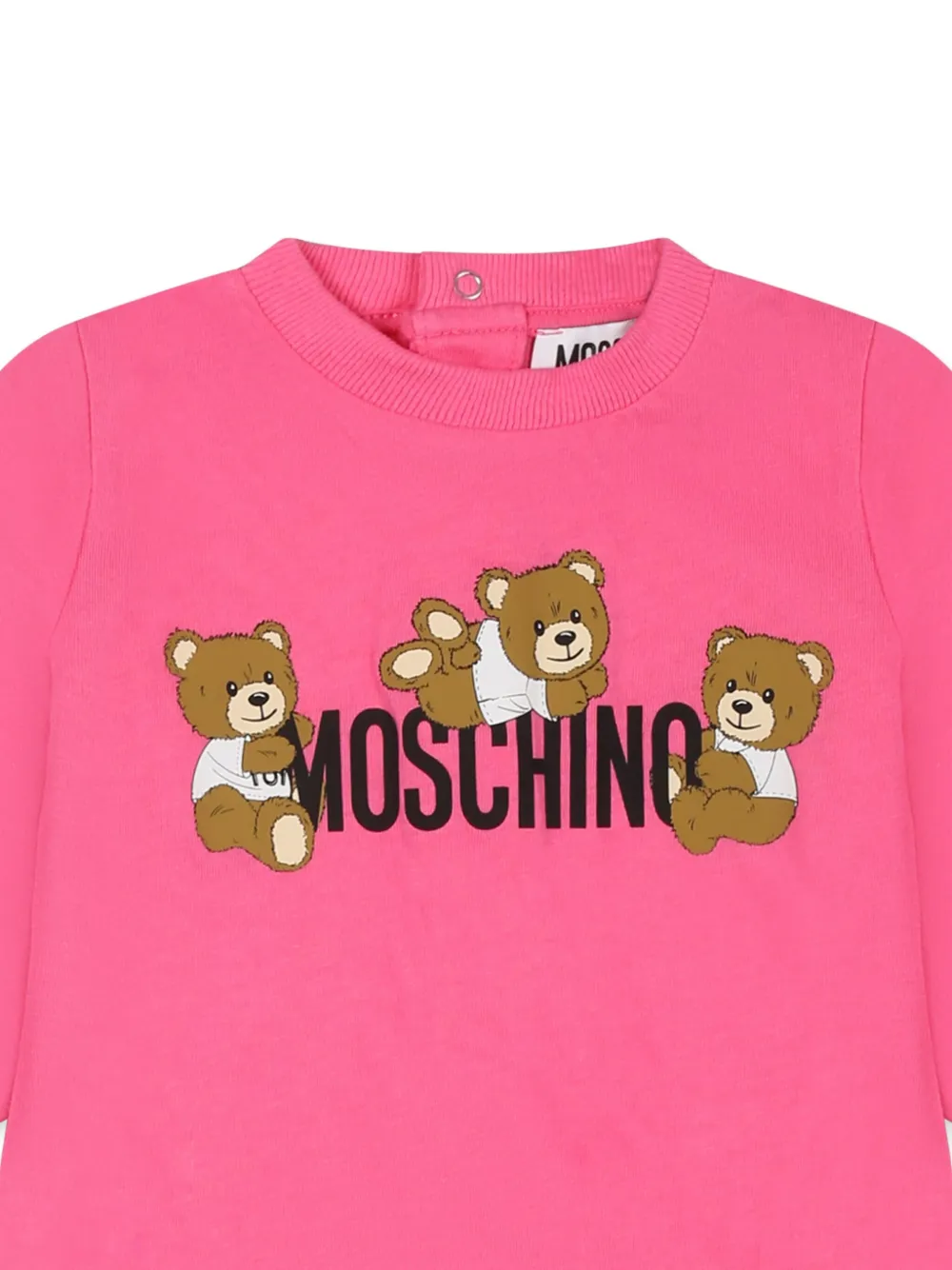 Moschino Kids Pyjama met logoprint Roze