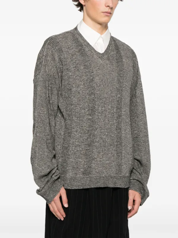Maison Margiela V-neck Sweater | Black | FARFETCH RO
