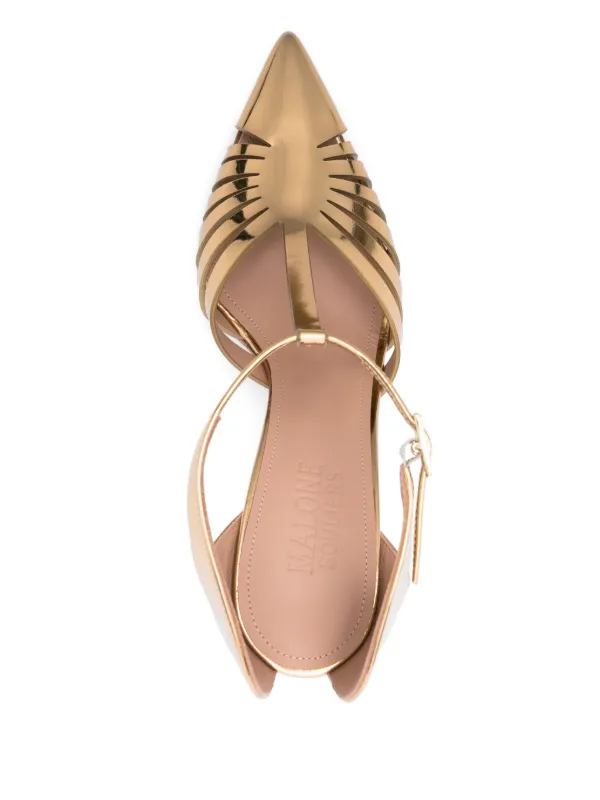 Malone Souliers 95mm Jennifer Pumps | Gold | FARFETCH