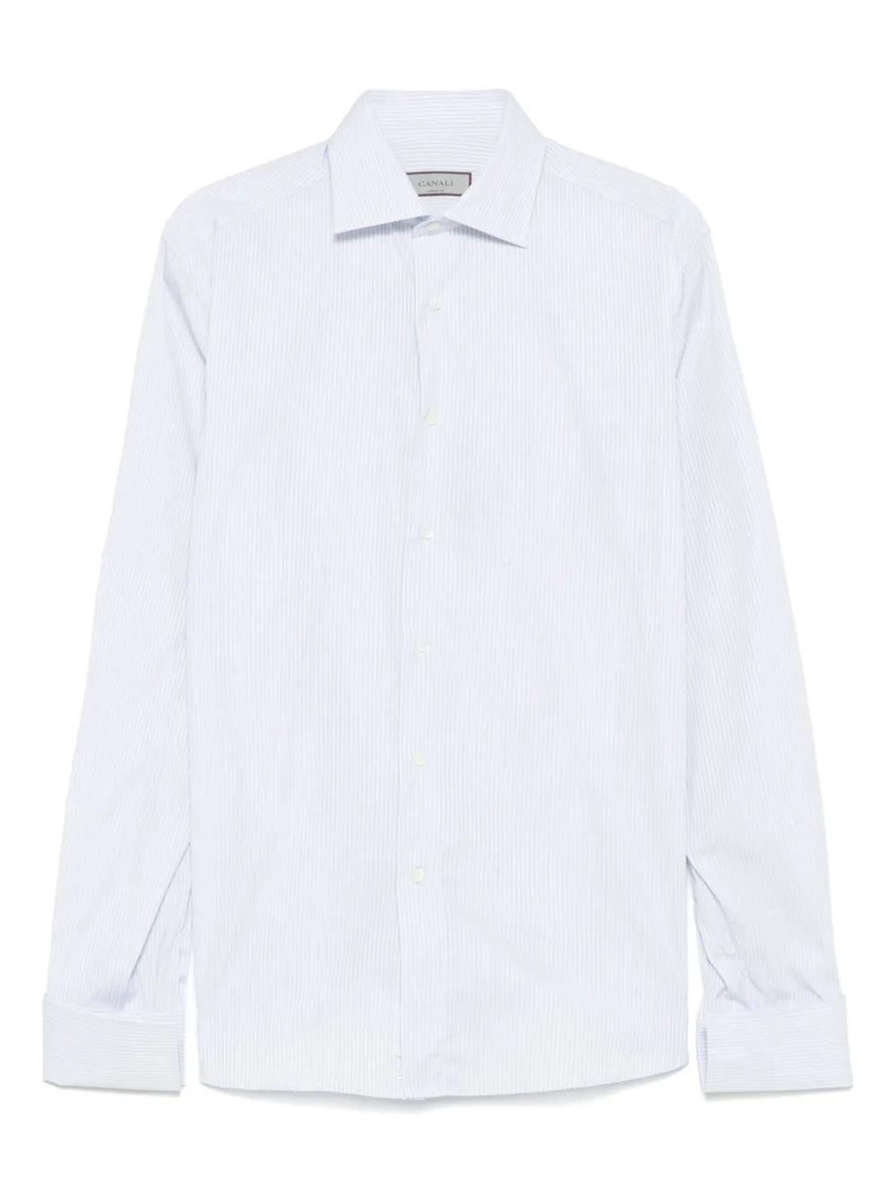 Canali Gestreept overhemd Blauw