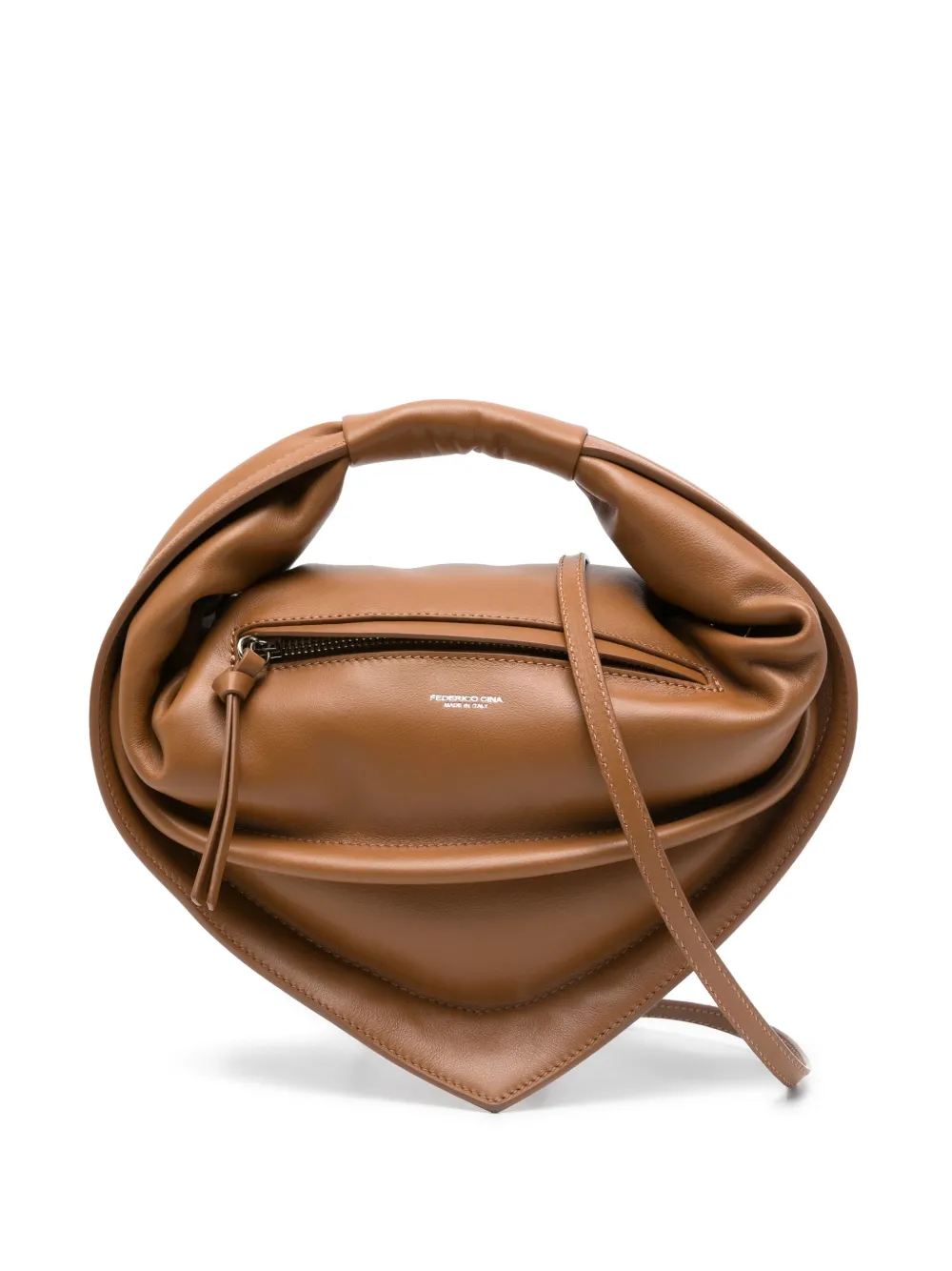 FEDERICO CINA Tortellino kleine shopper Bruin