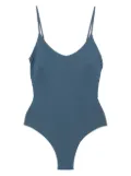 Fisico logo-patch swimsuit - Blue