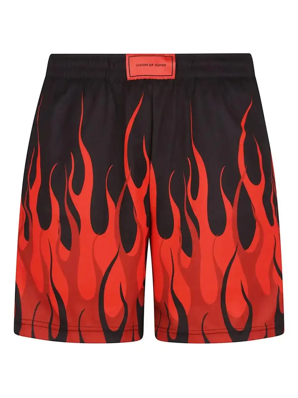 flame motif shorts