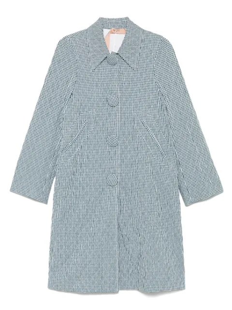 Nº21 gingham-print coat