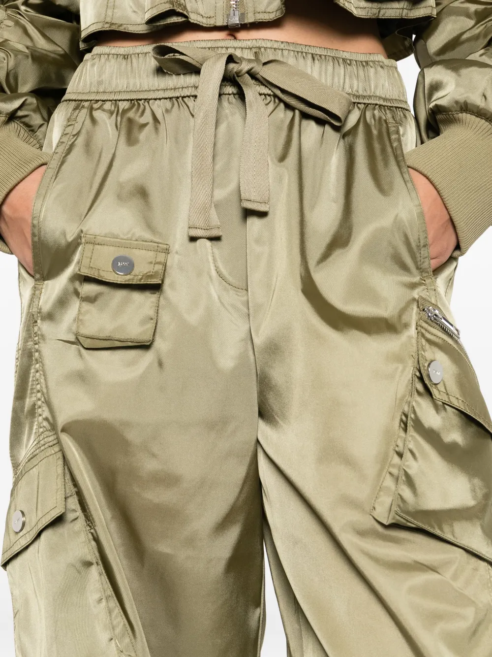 GANNI tapered cargo pants Groen