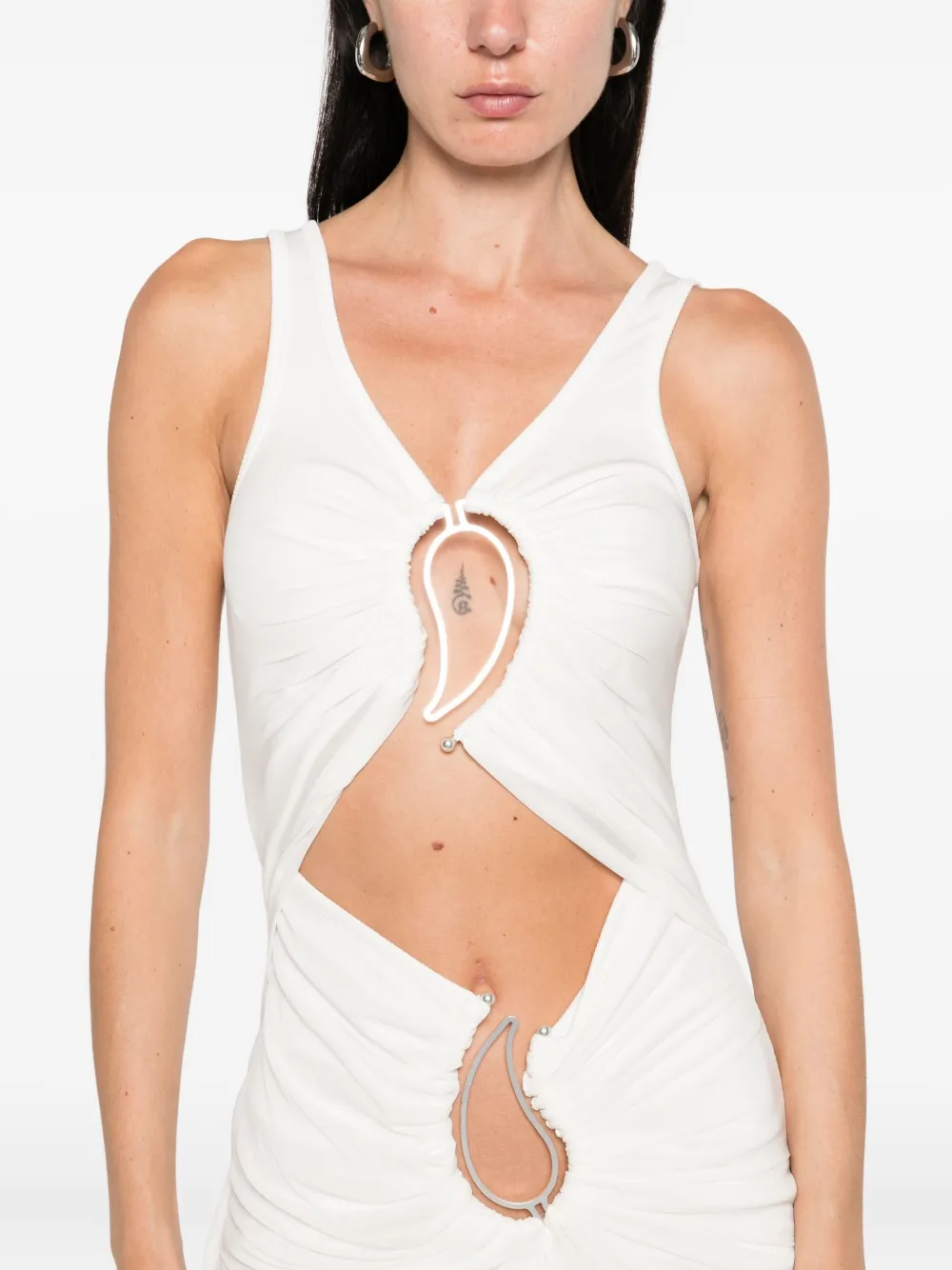 Christopher Esber paisley-ring dress Wit