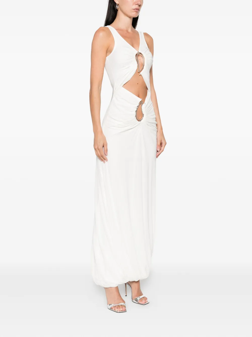 Christopher Esber paisley-ring dress Wit