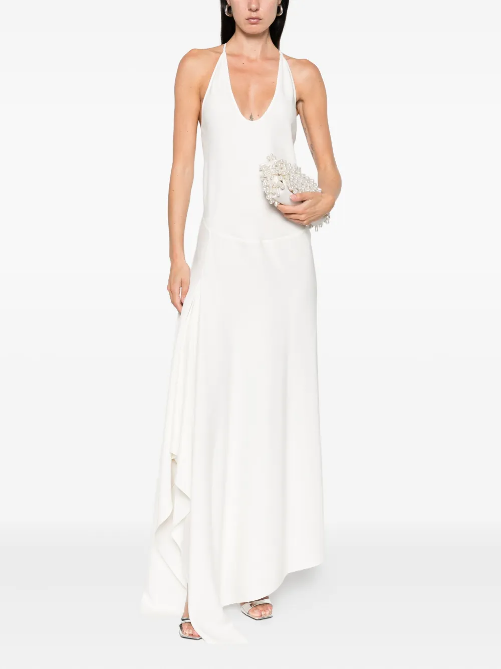 Christopher Esber draped asymmetric dress Wit