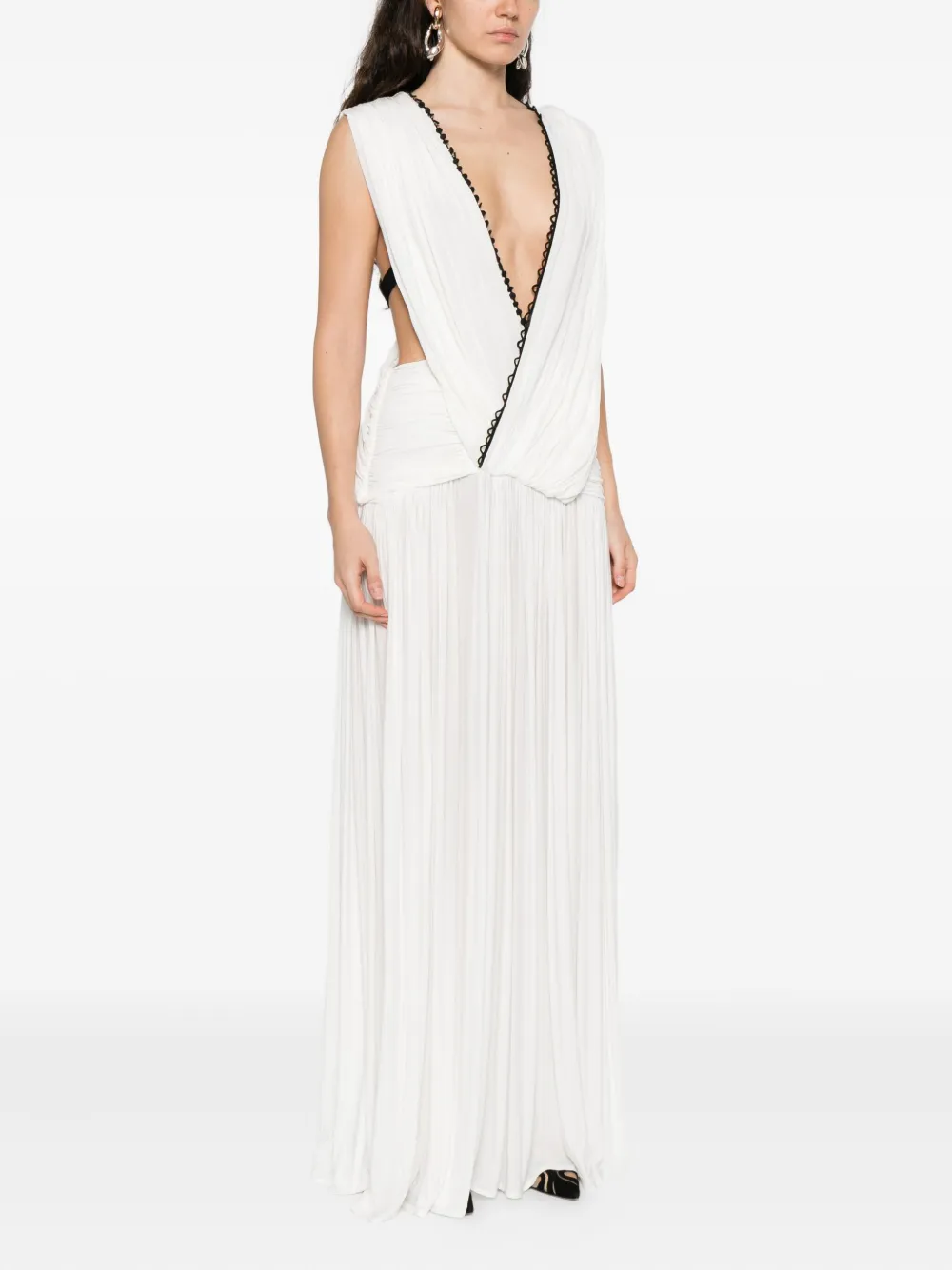 Christopher Esber plunge v-neck dress Wit