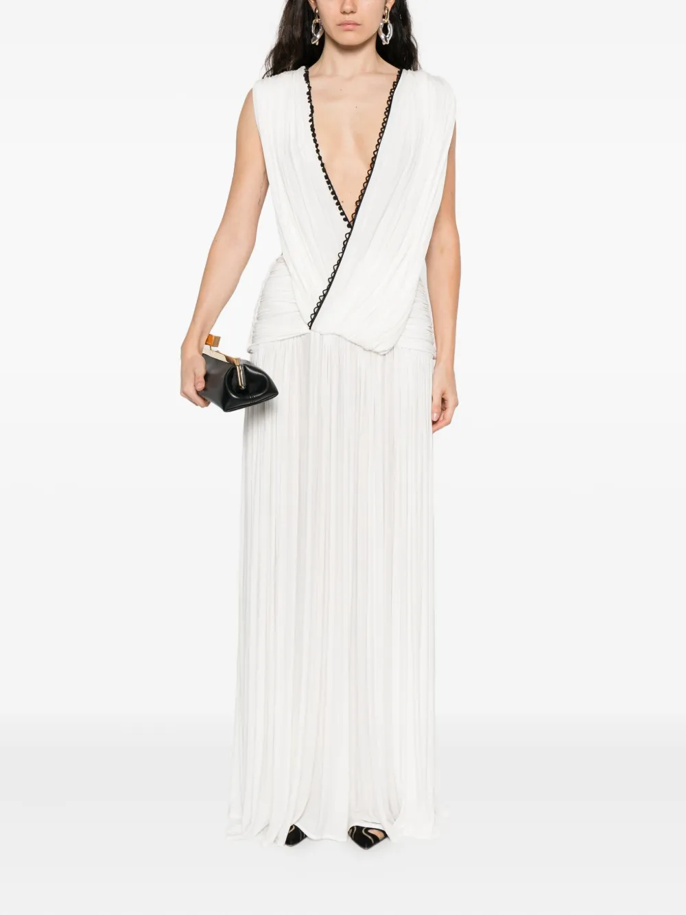 Christopher Esber plunge v-neck dress Wit
