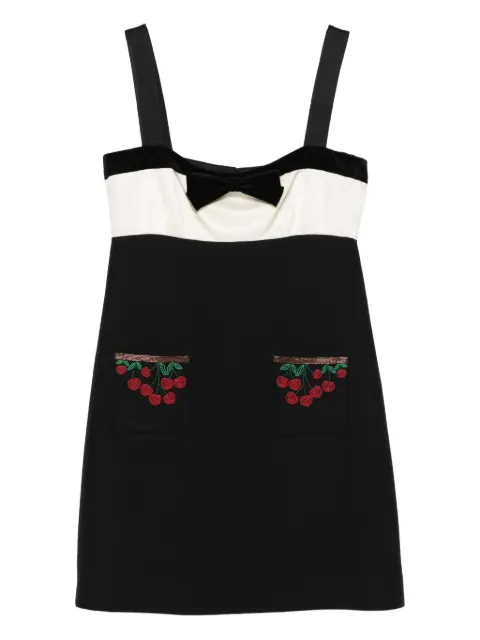 Valentino Garavani cherry-pocket bow mini dress