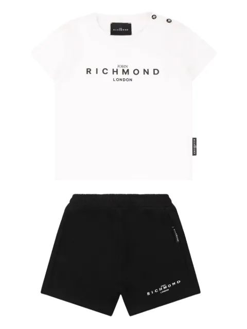 John Richmond Junior logo-printed T-shirt and shorts set