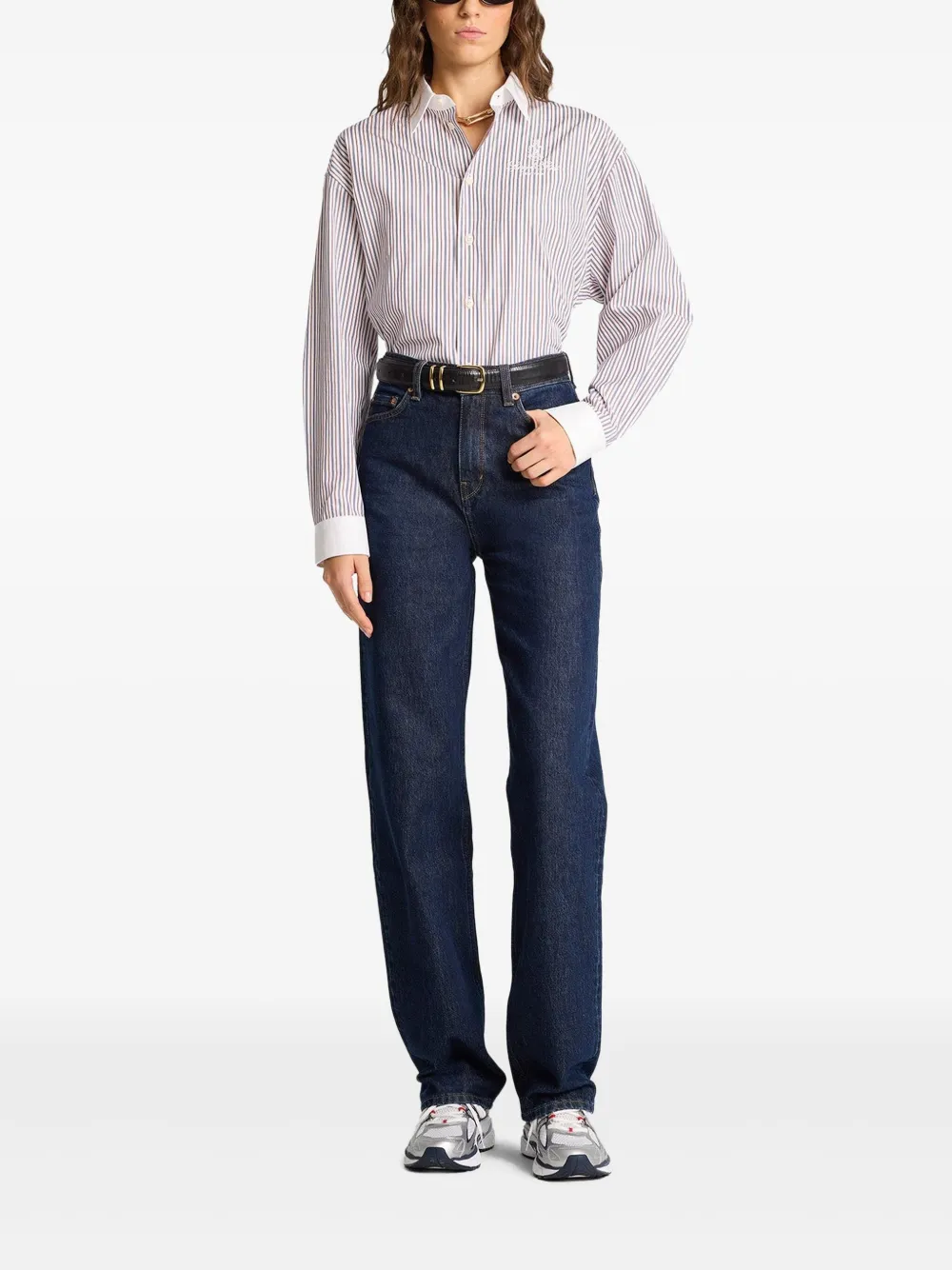 Sporty & Rich Gestreept shirt - Blauw