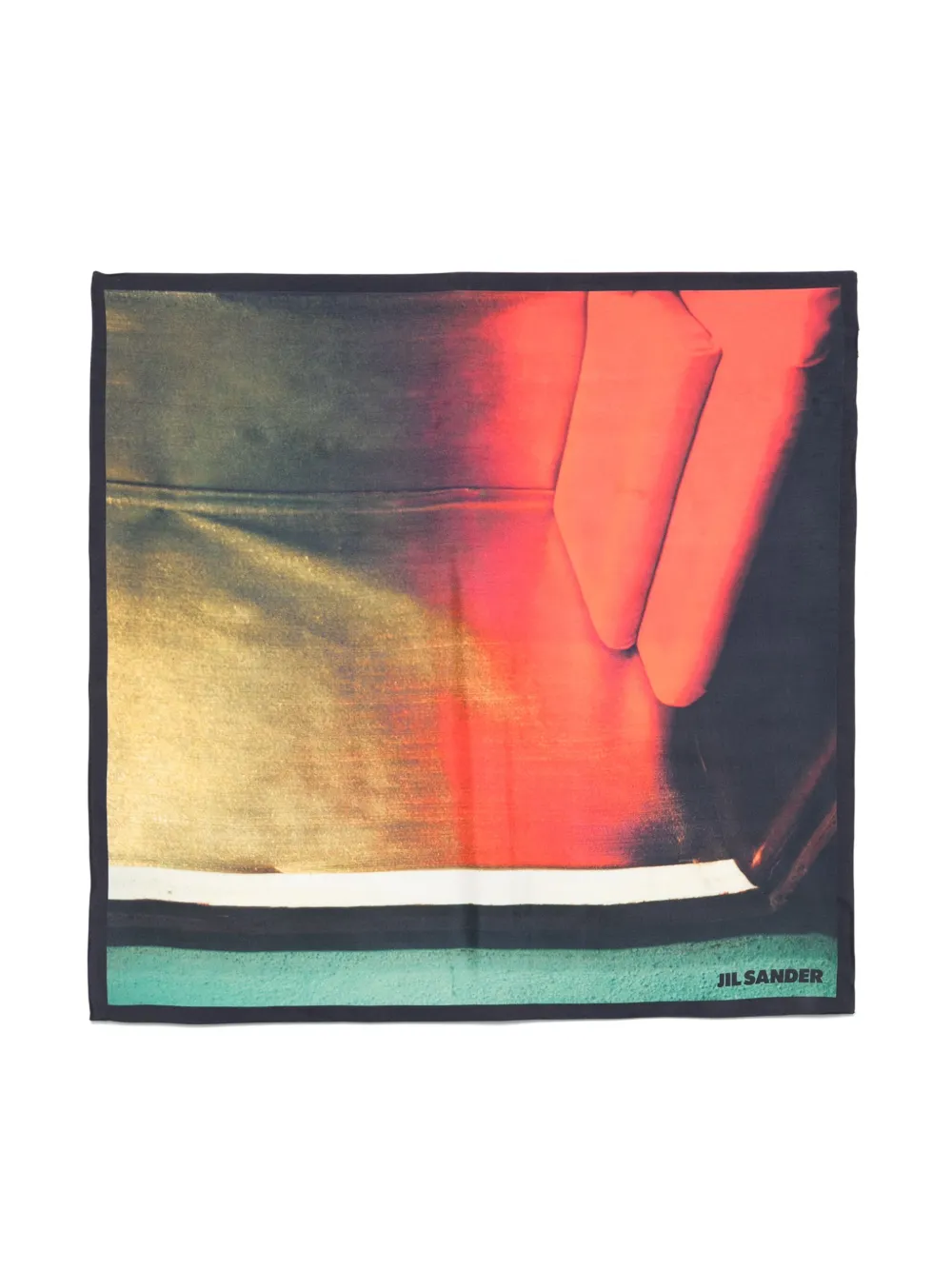 Jil Sander Multicolor Double Printed Scarf In Red